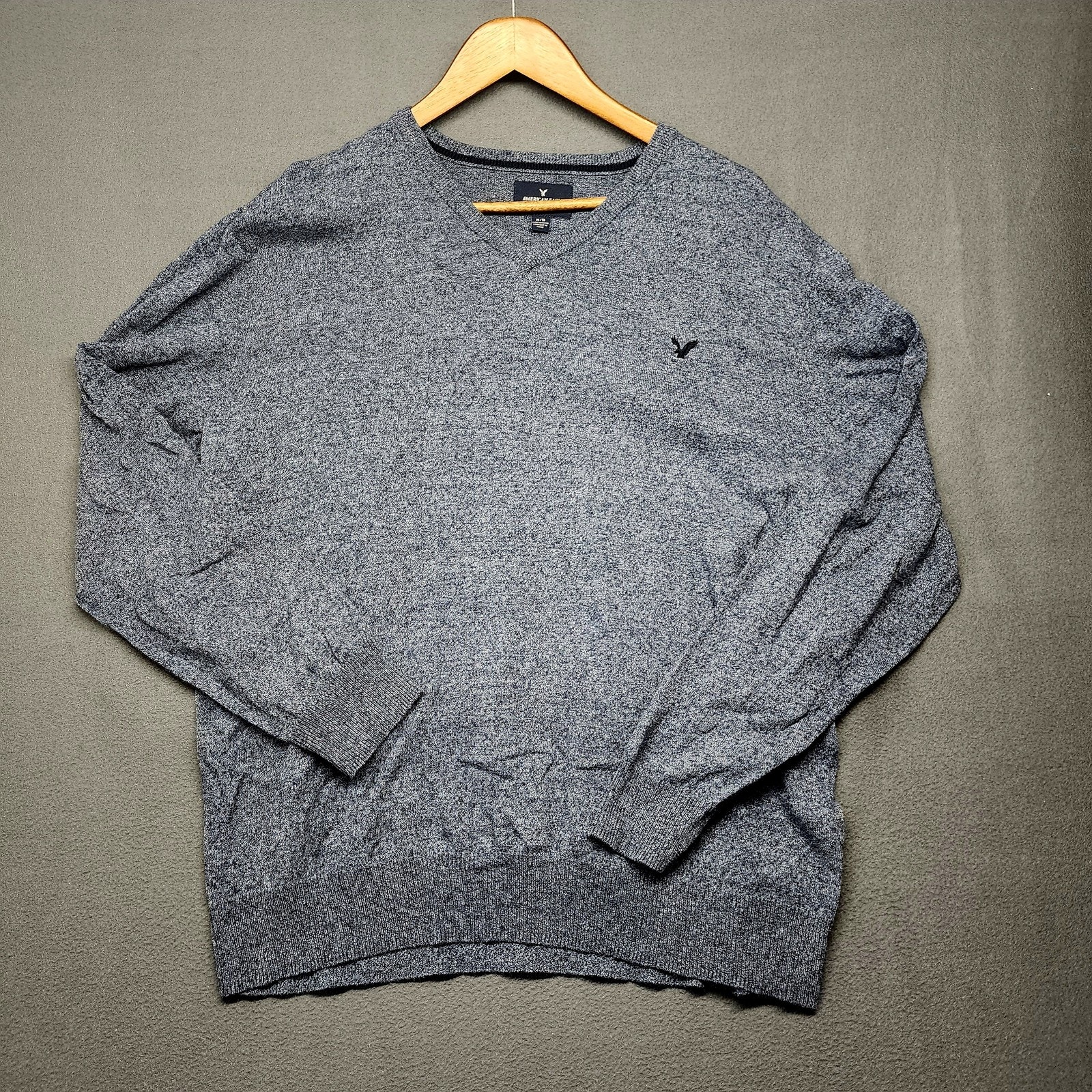 American Eagle Sweater Mens Xl V Neck Pullover Knit Casual 2010s